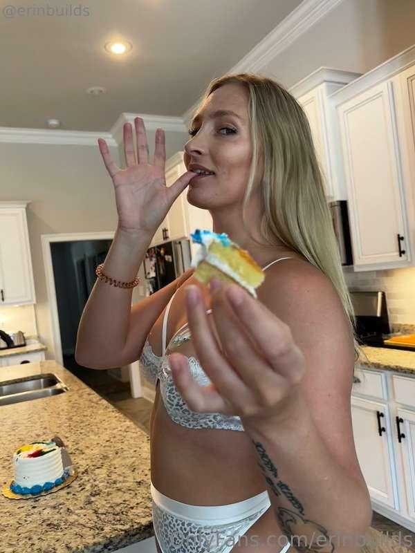 Would you eat this cake off of my body and smear it all over..
