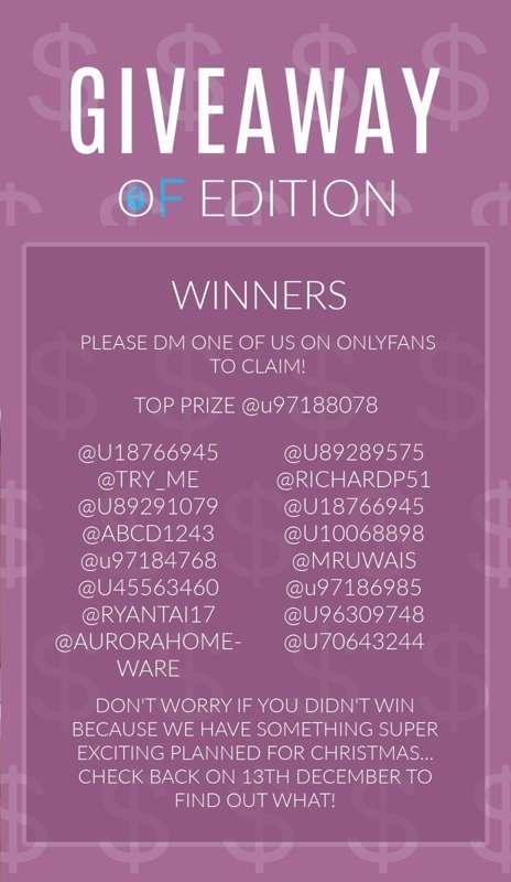 !GIVEAWAY WINNERS!
A Big Congrats to those who have won 😘Ple..