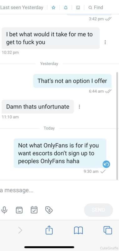 Just a friendly reminder that OnlyFans is not an escortt ser..
