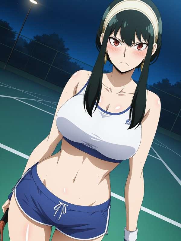 Yor vs. Fiona Tennis Match - Spy X Family [68 pics]