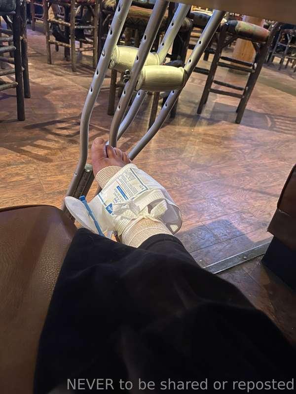 So behind in messages! This stupid ankle slowing me down … G..