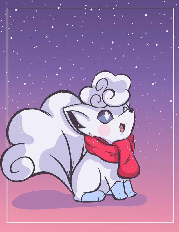 Shiny Alolan Vulpix Used Powder Snow!