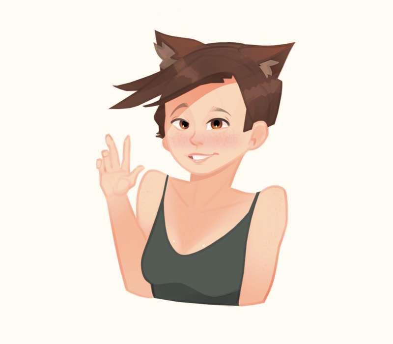 Catgirl Krispy, probably gonna be a sticker soon