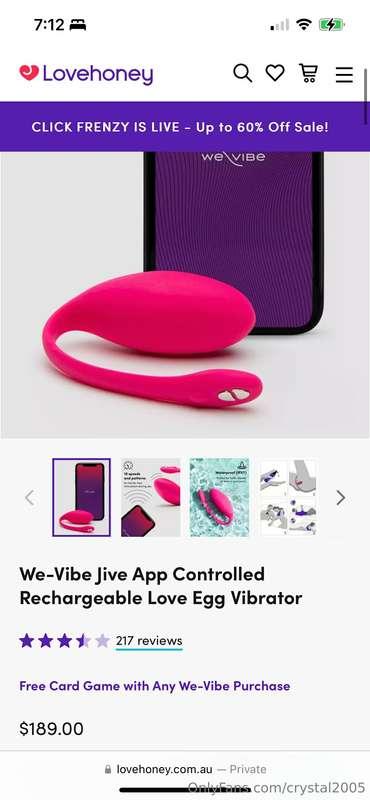 G spot controlled vibe for PPV? x Tips are on it costs $189