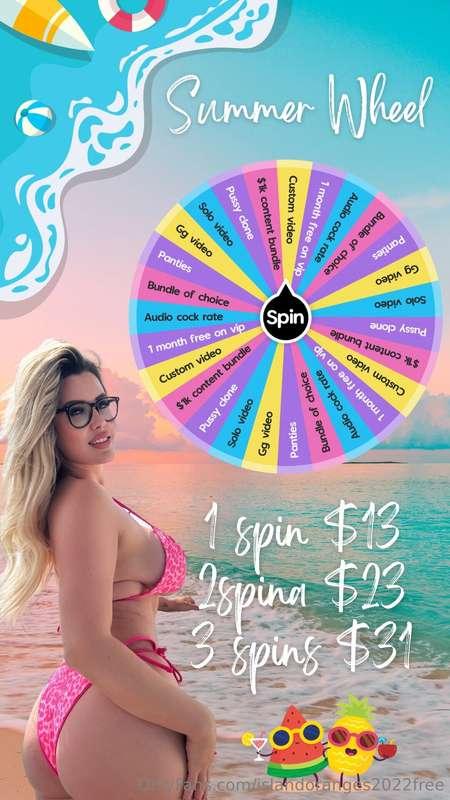 ☀️ NAUGHTY SUMMER WHEEL SPIN 🎡💦 Feeling risky, babe? Let’s p..