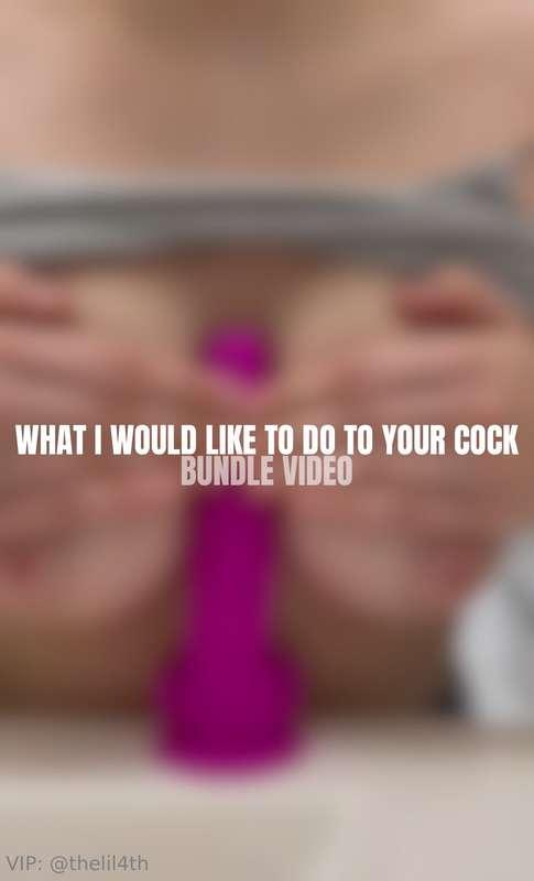 **Here's what I'd like to do to your cock... would you like ..