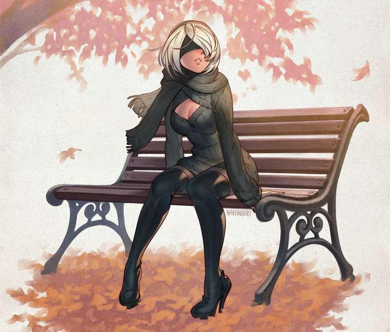 Autumn Sweater 2B - Completed Drawing
