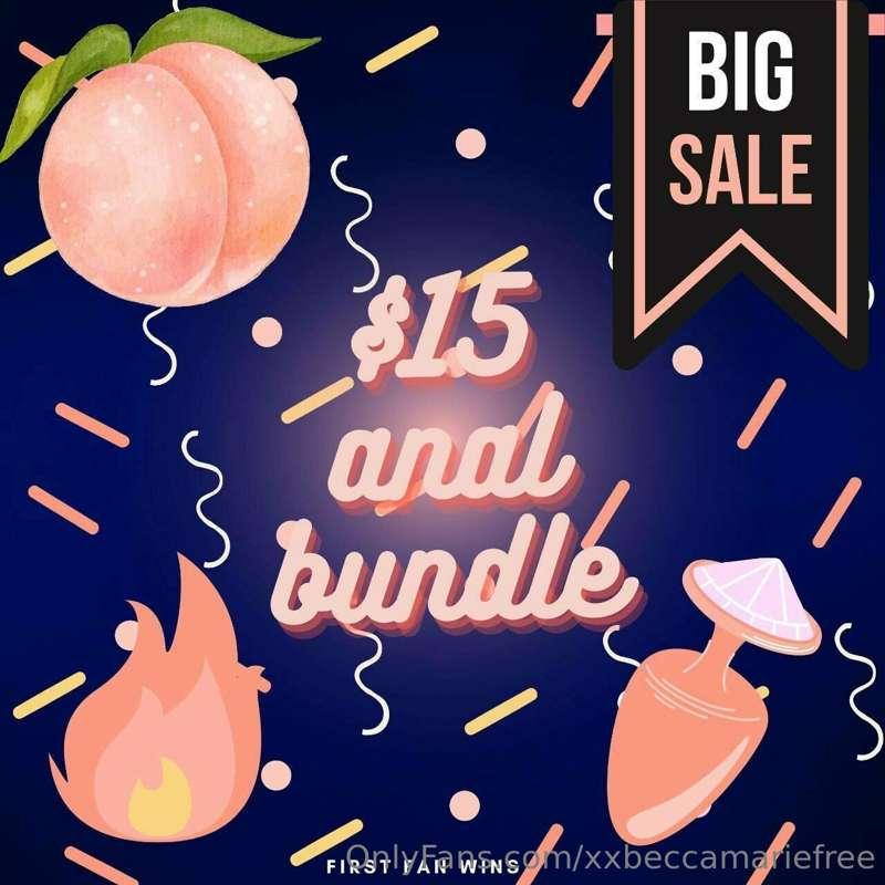 *First fan to tip $15 gets this perfectly peachy anal bundle..