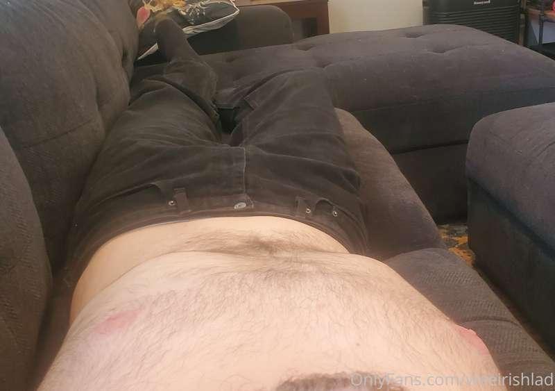 Relaxing on the couch.. need to start working out again. Can..