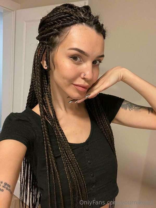 I realized I haven't shown you guys my pigtails yet. I went ..