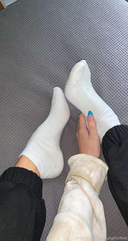 It is freezing here today, so it’s socks and trackies around..