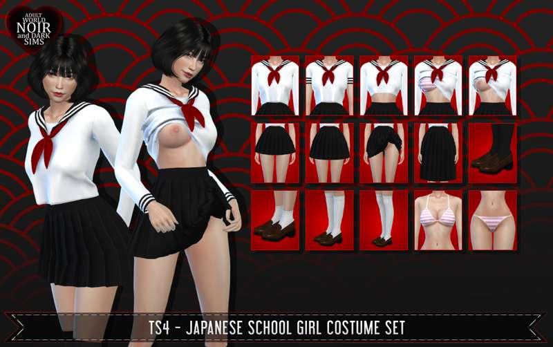 TS4 - Japanese School Girl Costume [Complete Set]