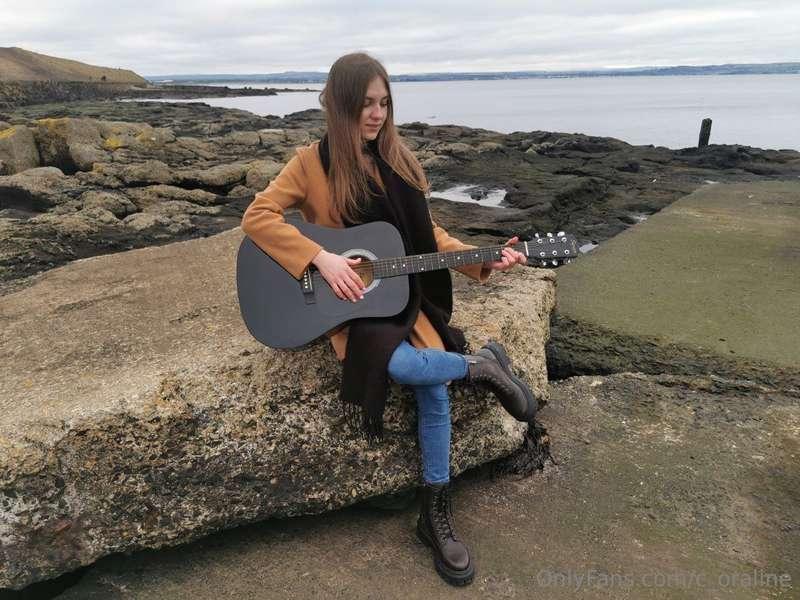 Playing guitar in nature is an amazing combination of music ..