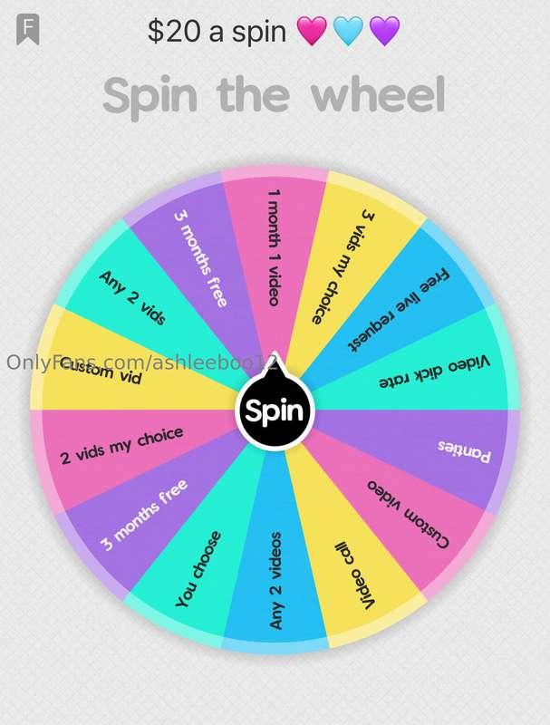 New wheel !!!!!!  $20 a spin  Let me drive you crazy 🤪 💦