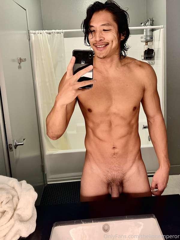 Here’s a post shower pic from a few months ago before I comm..