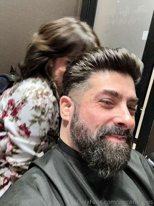 My girl making me all pretty and stuff.
