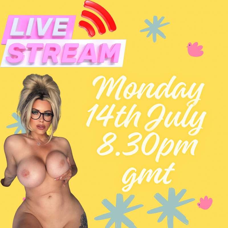 🎥 LIVE SHOW – Monday 14th July @ 8:30PM GMT 🔥One night only…..