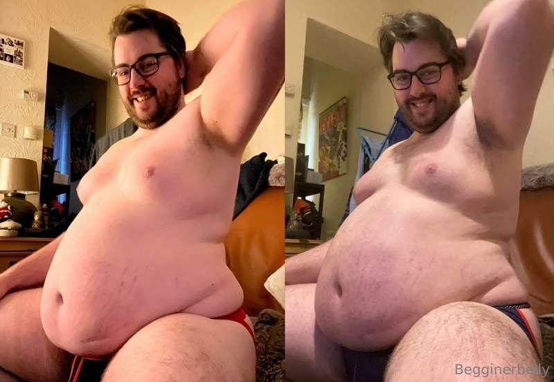 Left is start of December and right is now, do I look much b..
