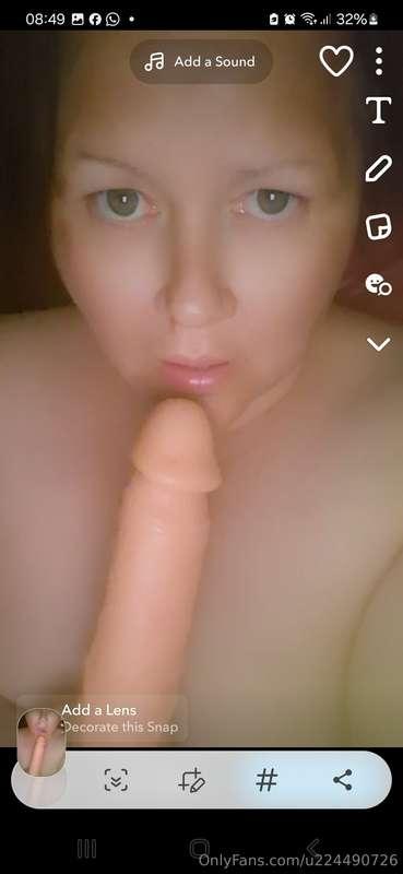 Oh I really want to suck my cumming dildo. Do u want to see ..