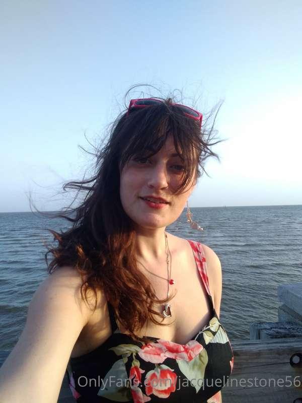 Selfies in the ocean! The wind was crazy sauce. :P