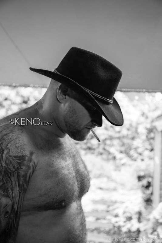 A few mono shots, smoking cowboy.