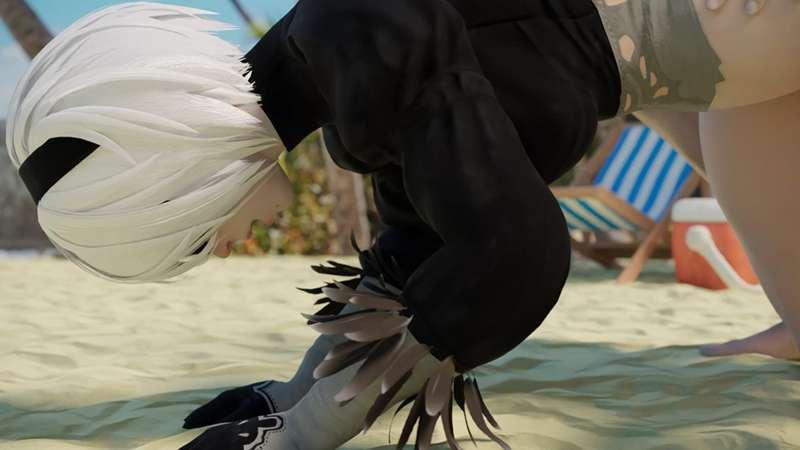 2B fucked in the ass on the beach (3 videos + 3 images)
