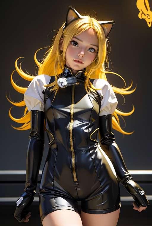 Cat robot in the future world