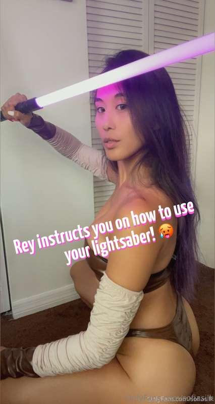 REY MAKES YOU CUM HARD! 💦As your sexy Jedi, I’m commanding y..