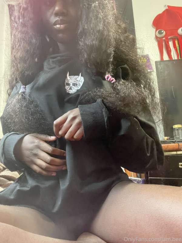 POV: your girlfriend is showing you her cute new hoodie <3