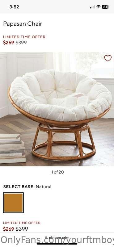 Ugh after that last post, now all I want is a cozy papasan c..