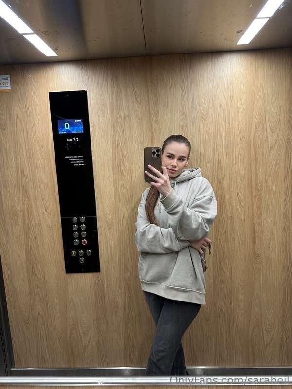 Photographing in an elevator is an unusual and interesting w..