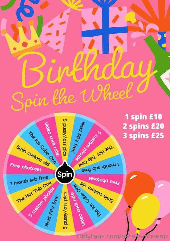 Reminder that it's my birthday this week, so you can win an ..
