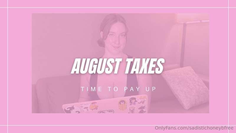 you know the drill, new month new taxes. See which category ..