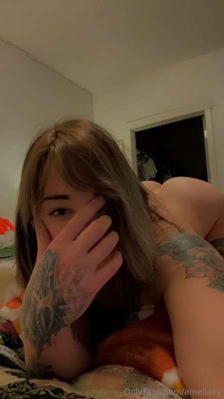 Lounging around naked after a bath is my favorite. So here’s..