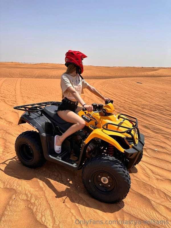 This was my first time riding quad bikes on the dunes in Dub..