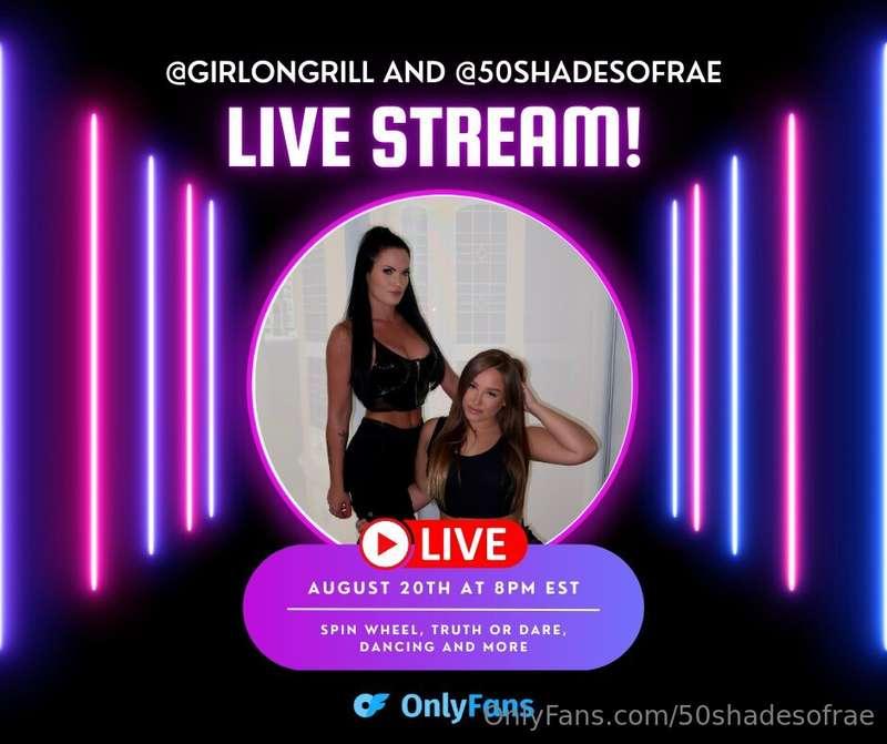 going LIVE tomorrow night with @girlongrill! 🖤 it’s going to..