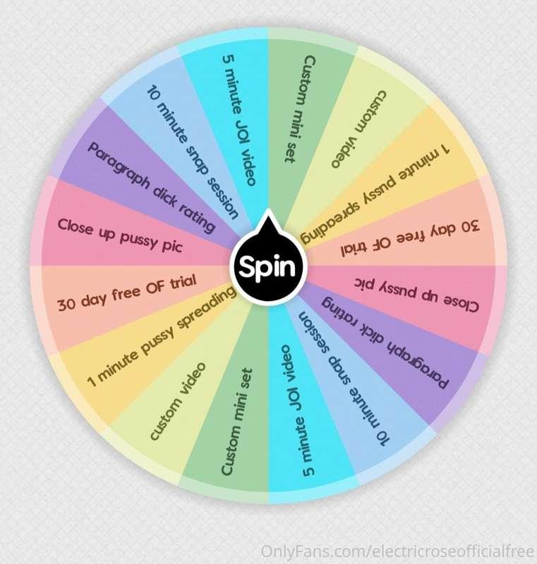 Wanna play a game? 💋

⭐ 3$ for 1 spin
⭐ 5$ for 3 spins 
⭐ 10..