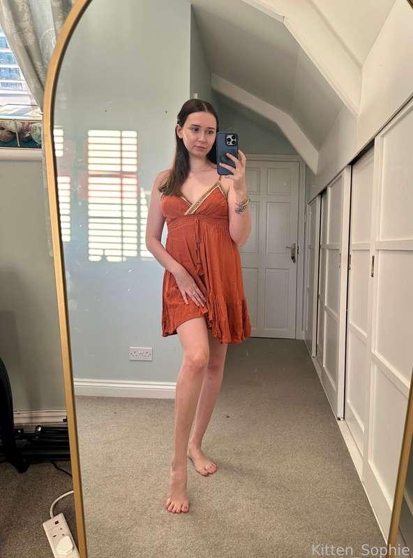 Who likes my pretty new dress from Sicily? 🥰 should I take it off? 😉
