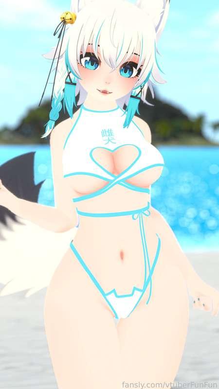 Oke... :3
This set is just a lil tease because next one is the voyeur set... You taking pics of me at the beac while I'm just looking at the sea &gt;-&lt;

#3d #kitsune #neko #3d #vr #vrchat #virtualreality