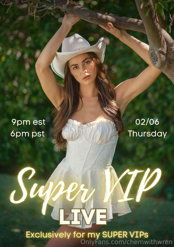 Last chance to join Super VIP to see my spiciest live tonigh..