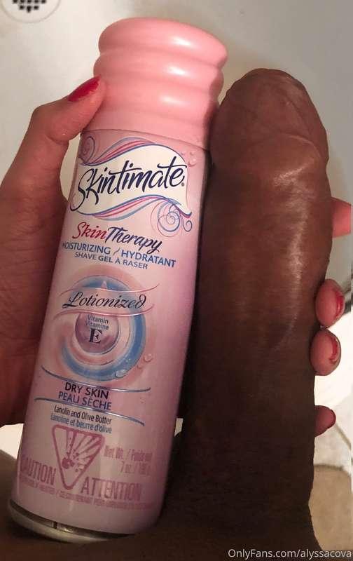 Almost as big as this huge tube of shaving cream 😝