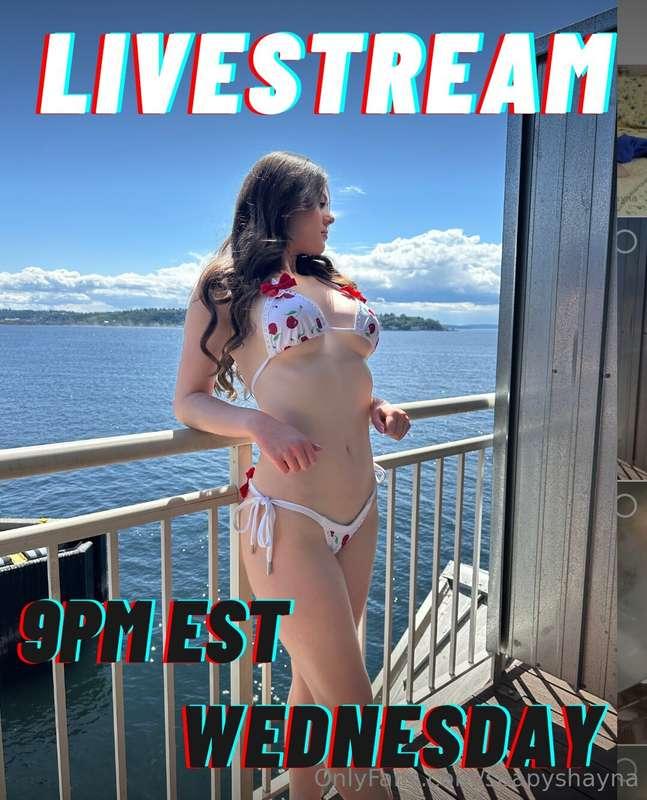 oop its that time again! you coming on wednesday baby? 💋