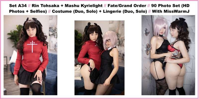 Reward set release! Rin Tohsaka and Mashu with Miss WarmJ(Set A34)