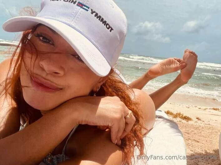 Basking under the warm embrace of the sun at the beach - a s..