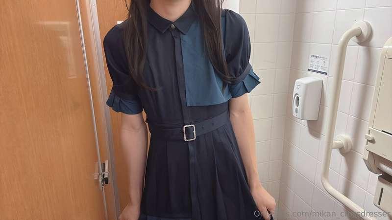 バイカラーのかわいい秋服ワンピースゲット❤️肌触りも気持ちいいです❤️