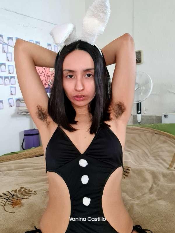 Are you team hairy armpits? 🐰🖤🤍 my free nudes and free full ..