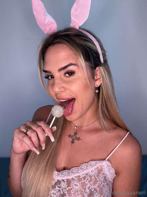 Coniglietta sì… ma addestrata per i peccati. 🐰