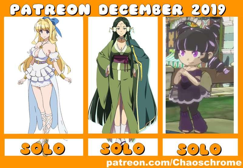 December 2019 Patreon Schedule 