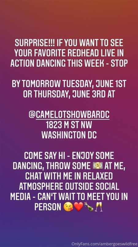 Wanna see your favorite PAWG Redhead dance live and outside ..