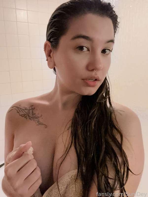 Fresh out of the shower, only wearing a towel. I’ve never really enjoyed showers because of how much work they are but it does feel good to be refresh and clean. 